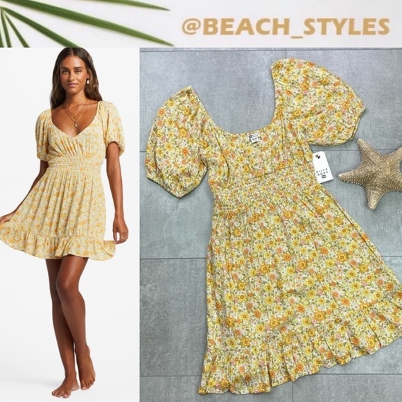 🔆BILLABONG🔆 SOMETHING PRETTY FLORAL PRETTY MINI CUTE SUMMER - Picture 1 of 13